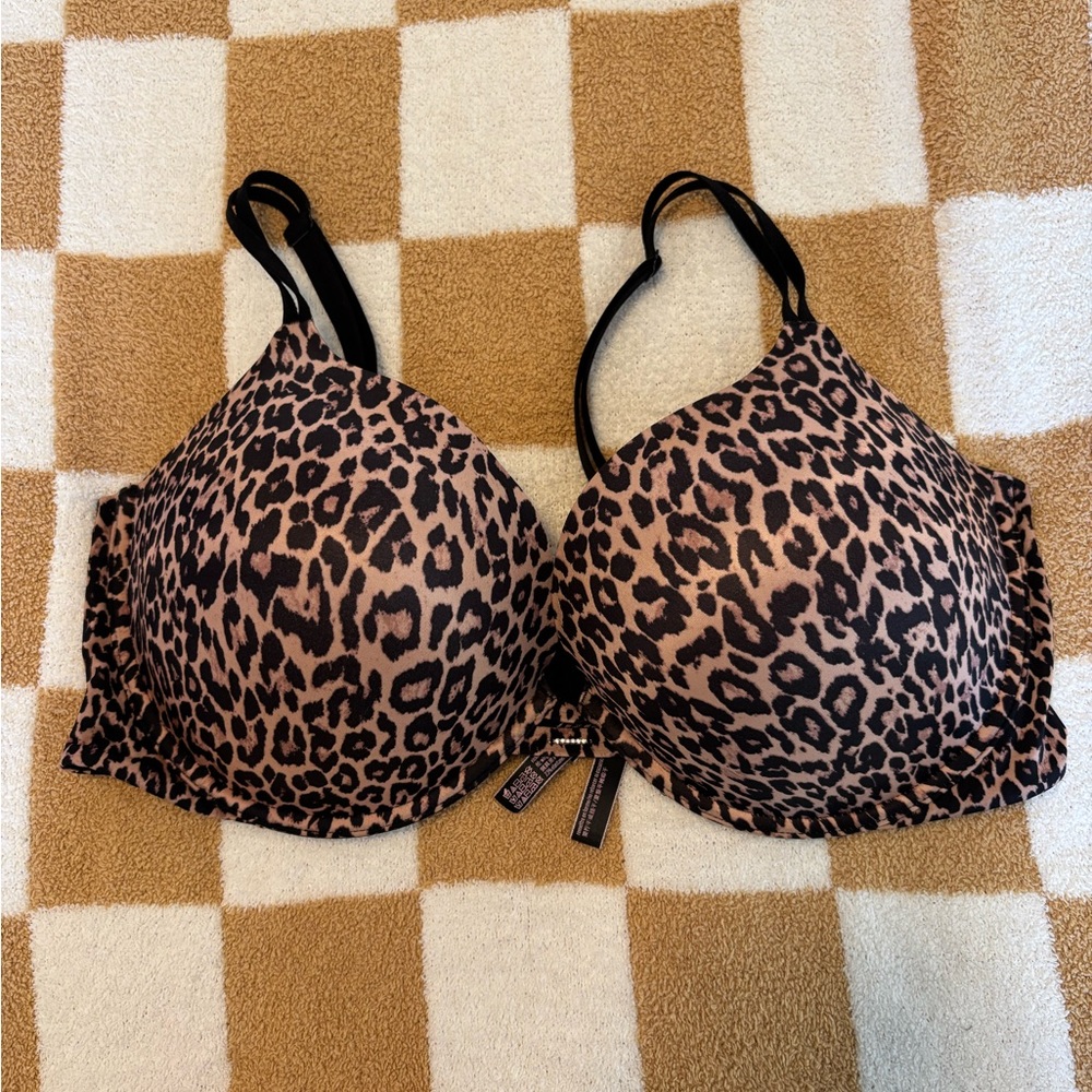 Victoria's Secret Brown and Black Leopard Print Bra